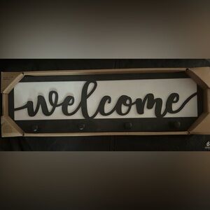 Black and White Welcome Sign